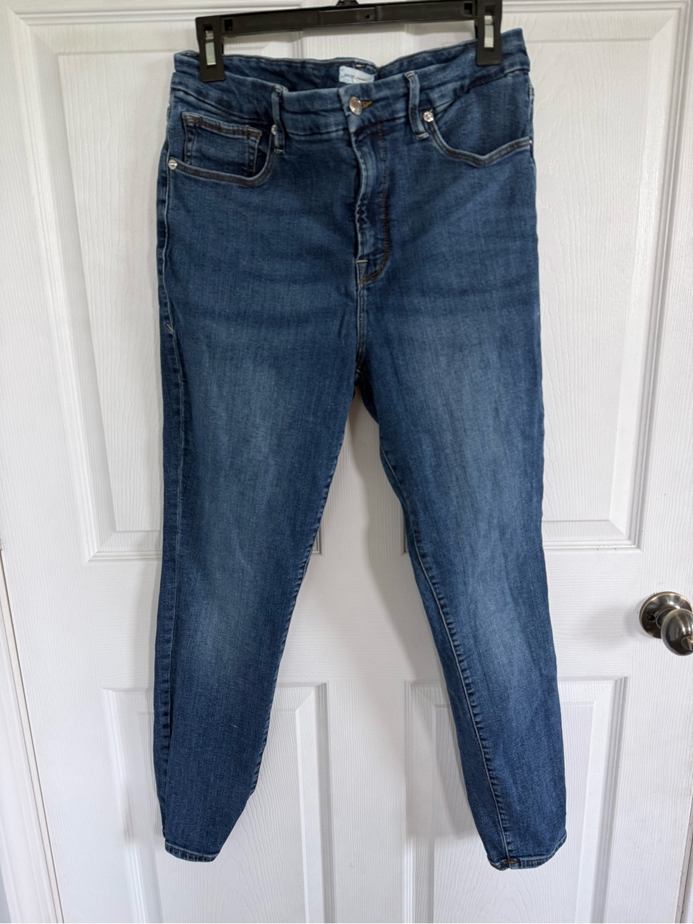 Good American Stretch Cotton Blend Denim Jeans 14 32